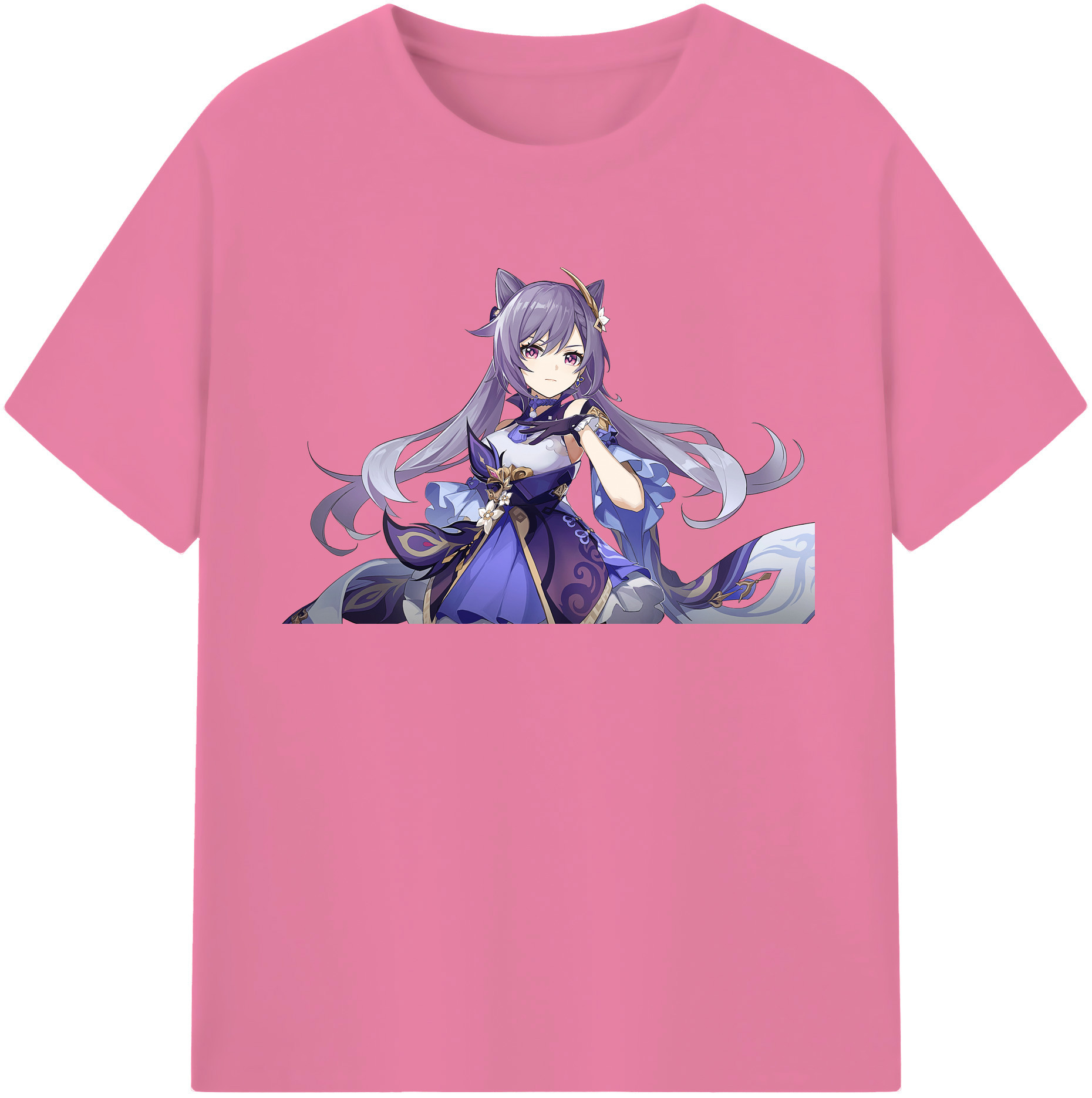 げんし神 刻晴 こくせい genshin Kokusei 綿100％半袖Tシャツ（フロントプリント）